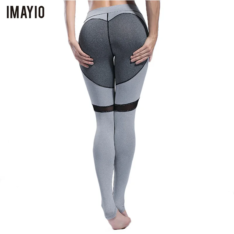Imayio Women Yoga Pants High Elastic Fitness Leggings Tights Slim Running Sportswear Quick Drying Training Hiking Gym Pant | Спорт и