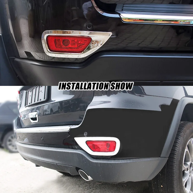 Для Jeep Grand Cherokee 2011 2012 2013 хром Задний противотуманный фонарь лампа заднего бампера Накладка для укладки волос