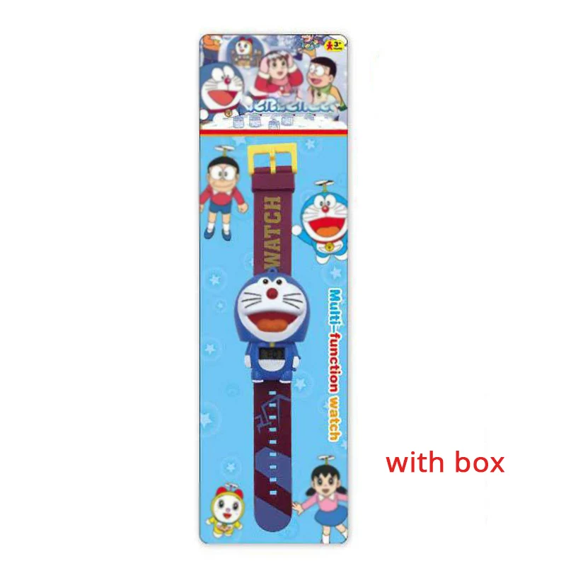 WITH BOX S Электронные Мультяшные детские часы с телескопической деформацией, Железный Человек-паук, детские наручные часы для студентов, мальчиков, девочек, детские наручные часы - Color: WITH BOX S