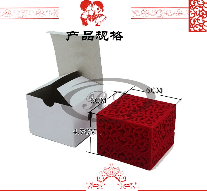 Высококачественная бархатная коробка для колец! 6 шт. Бархатные чехлы свадебных