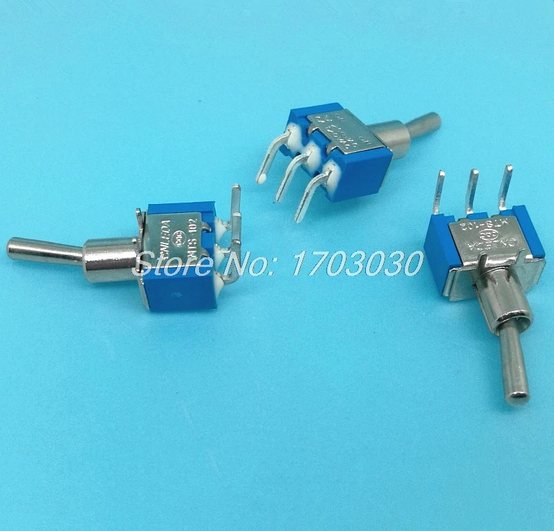 15 шт. 3A/250VAC on/on 2 сторонний SPDT паяльный 3 контактный переключатель монтажа печатной