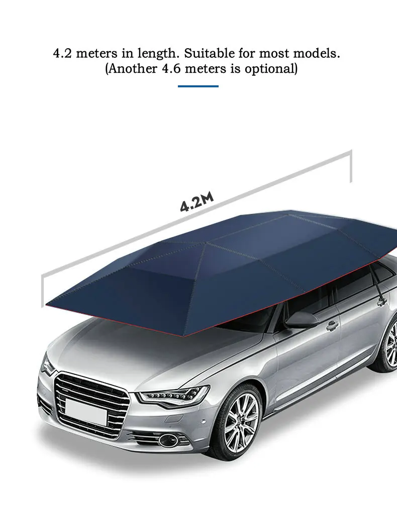 4,2 м/4,6 м портативный полностью автоматический шатер с крышей для автомобиля автомобиль с дистанционным управлением солнцезащитный Зонт наружное покрытие на крышу комплекты защиты от УФ
