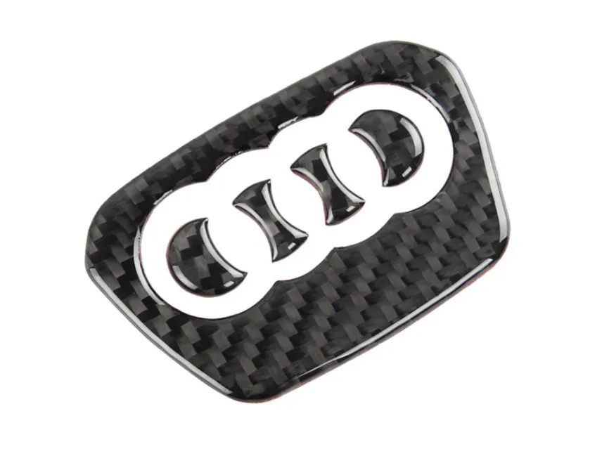Карбон волокно руль логотип Стикеры рамка Обложка для Audi A1 A3 A4 A5 A6 A7 Q3 A6 C7 Q5 A8 Q7 B6 B7 авто аксессуары