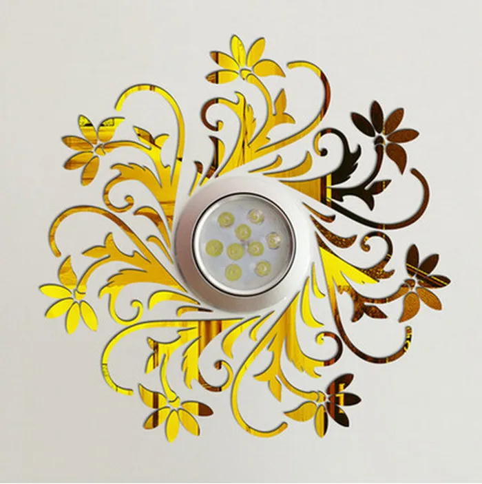 Украшение для потолка DIY Наклейка на стену верхнее освещение потолочной люстры 3D