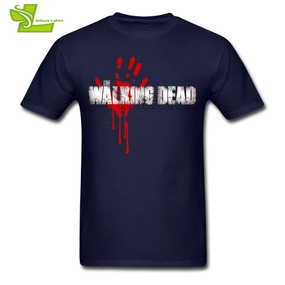 Мужская футболка с коротким рукавом The Walking Dead Bloody Hand 100% хлопок одежда Новое