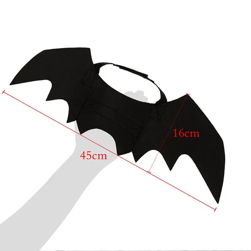 

Pet Halloween Cosplay Costume for Dogs Cats Puppy Kittens Black Bat Wings for Halloween Party W1