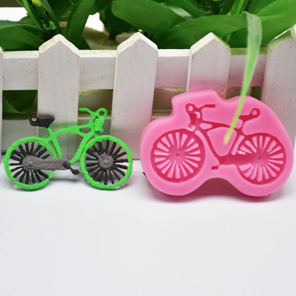 DIY 3D велосипед формовочная форма силиконовые формы помадка торт инструмент для