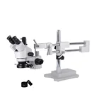 Большой универсальный кронштейн 3.5X-90X! Микроскоп с двойной стрелой, Тринокулярный стереомикроскоп с увеличением