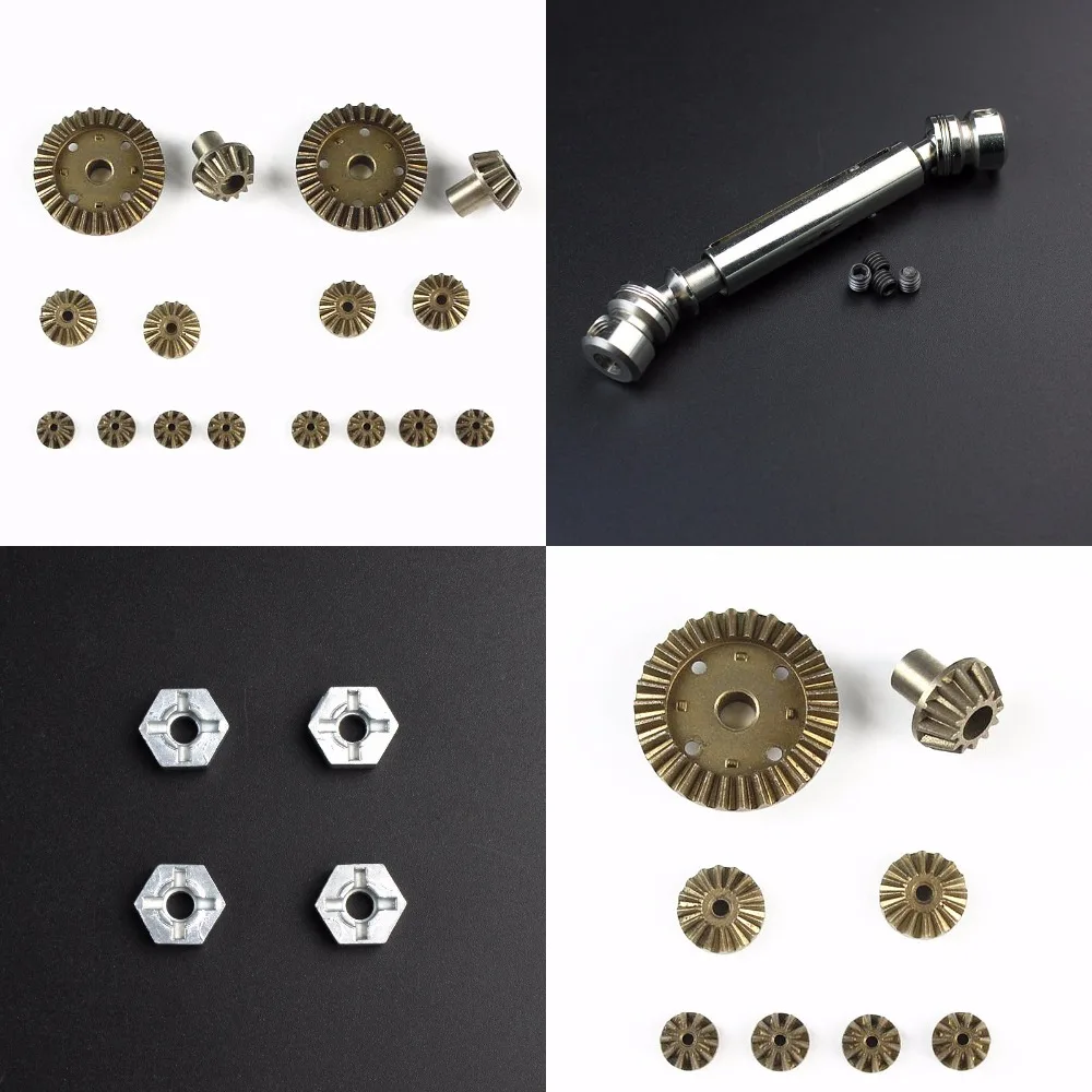 Запасные детали JJR/C JJRC Q46 1/12 RC для автомобилей, усовершенствованный металлический комбинированный вал передней и задней передачи