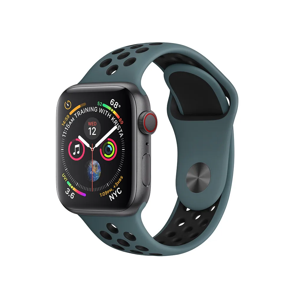 Ремешок для Apple Watch band 4 3 iwatch Группа 42 мм/38 мм 44 мм/40 correa pulseira спортивный силиконовый
