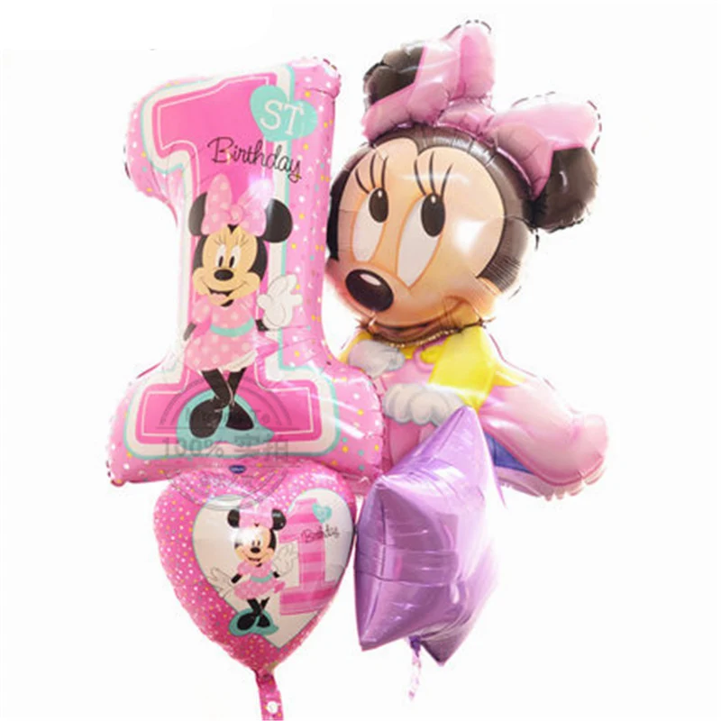Baby Shower 1St набор воздушных шаров на день рождения розовый и голубой номер Фольга