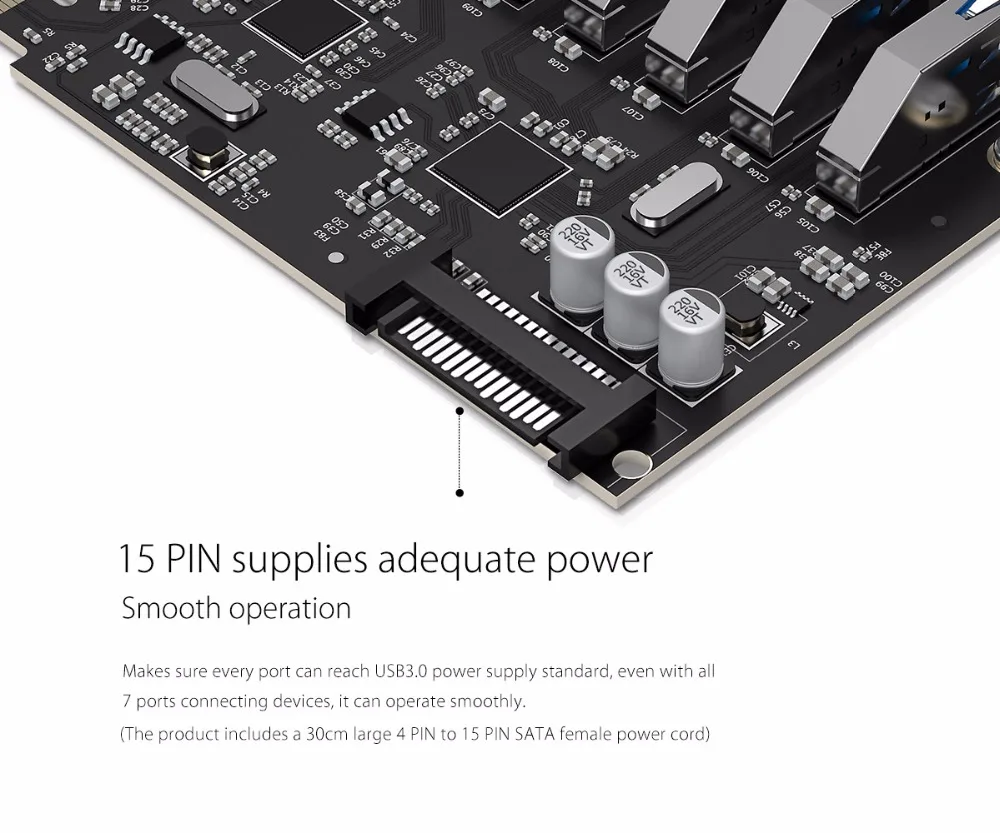 USB 3 0 PCI Express Card/Host Controller Card 7 портов адаптер расширения|card control|usb3.0 cardusb3 card |