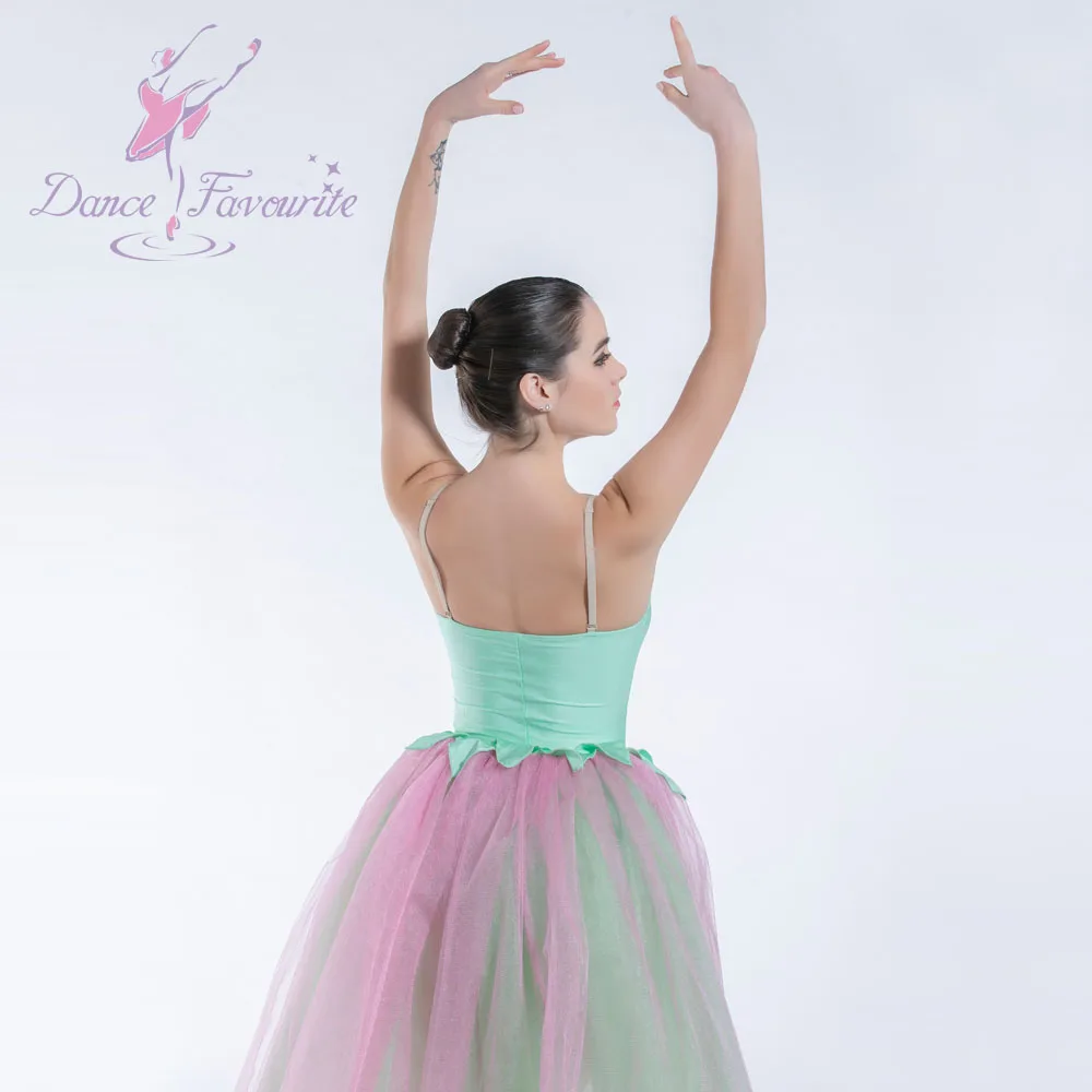 19215 Dance Favourite New Ballet Tutu Green Spandex Bodice Costume Women Romantic Long | Тематическая одежда и униформа