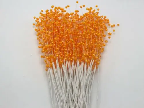 Orange 100 букет жемчужных цветов стволовых гирлянда из бусин спреи Свадебный букет Вечерние - Color: Orange