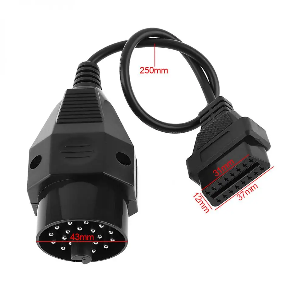 Новый OBD II 20 штырьковый штыревой 16 контактный пластиковый Женский