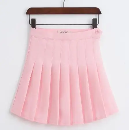 Женская модная юбка с высокой талией, плиссированная юбка Ulzzang, косплей Kawaii Harajuku, женские Мини короткие юбки, одежда для женщин - Цвет: Розовый