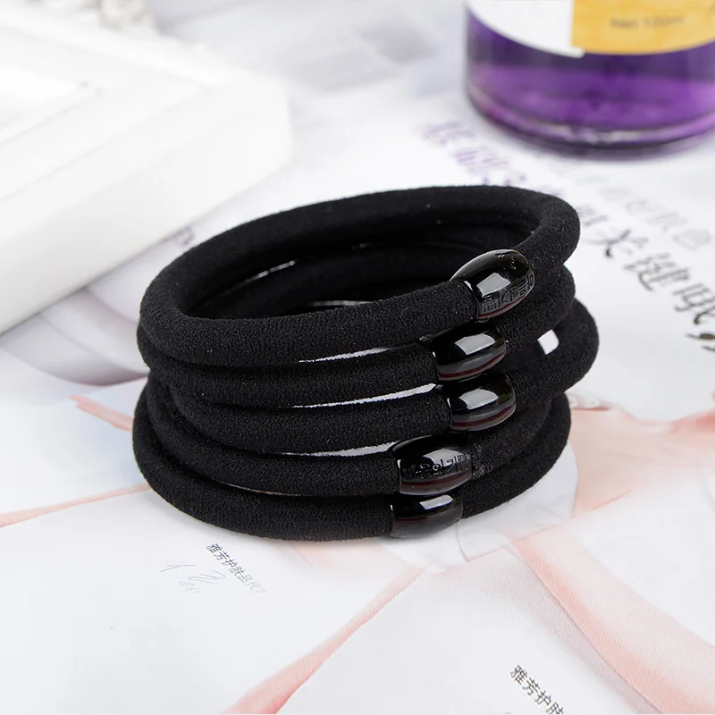 2 ШТ. Украсить Перечеканке Студентка Черный Строка Круг Волос Темперамент