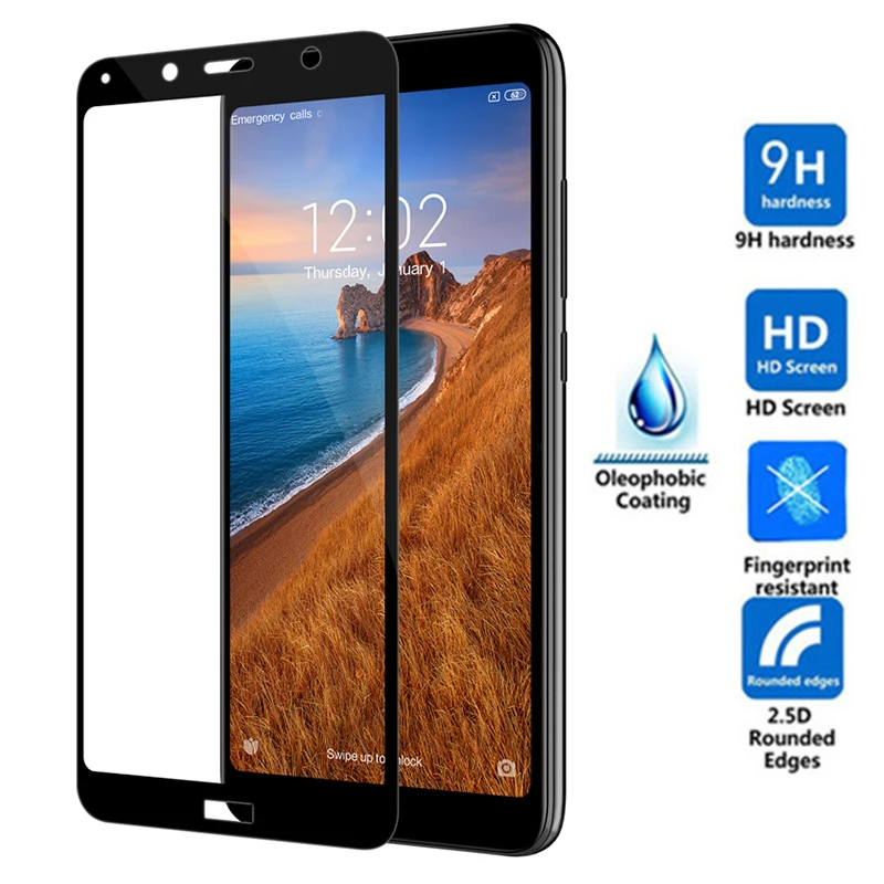 Защита экрана для Xiaomi Redmi 7A закаленное стекло на xiomi xaomi xiami redmi7a redmi 7 a ksiomi 7a полное
