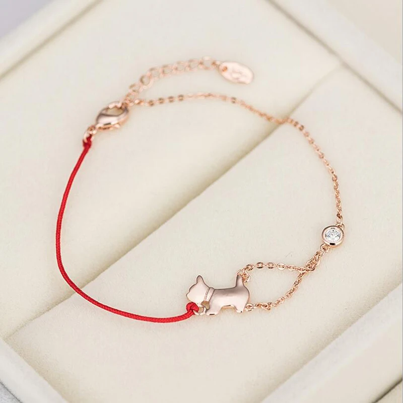 

Dog Charms Bracelet Women's Red Thread Cuff Bracelets for Women New Year Gifts Jewelery Wristband Jewelry Zodiac Signs Animal