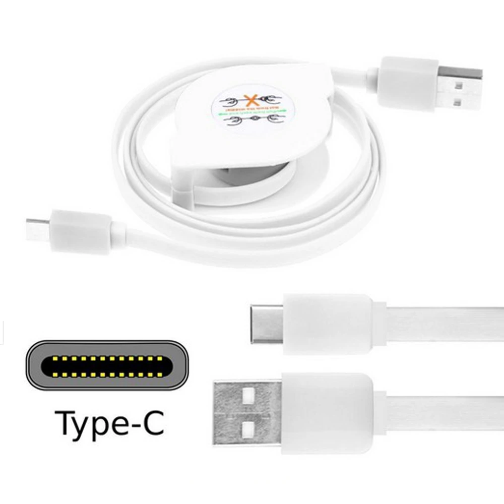 50 шт./лот 1 м 3 фута USB Type C зарядный кабель для Xiaomi Nexus 5X 6P OnePlus 2 LG G5 Выдвижной