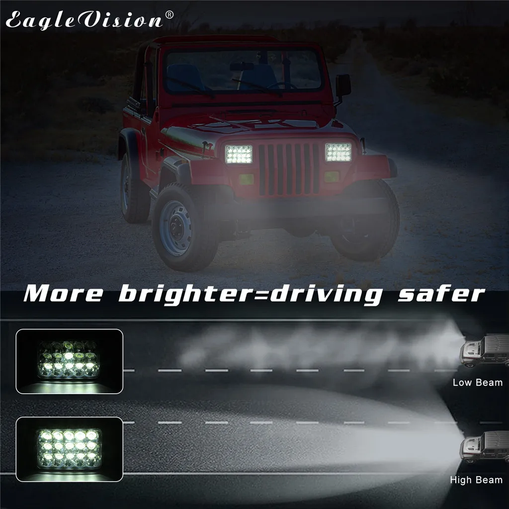 Квадратный 3 ряда 4x6 150 Вт Светодиодный фонарь DRL Hi/Lo морской прожектор дальнего