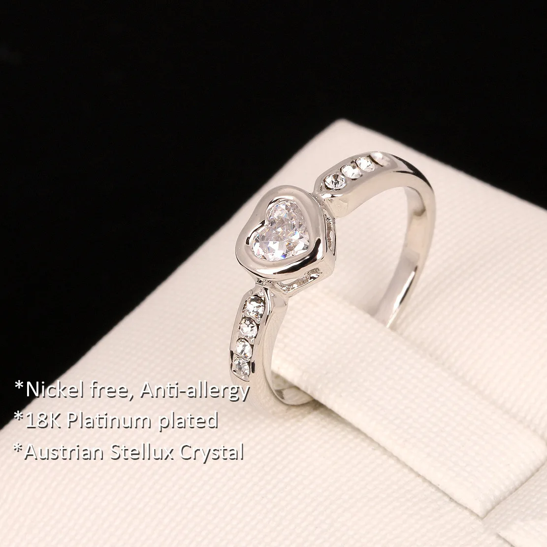 Minimal Crystal Promise Forever Love Heart Rings Stainless Steel filled Ring Women Couple Elegant Wedding Jewelry Anillos Bff | Украшения и