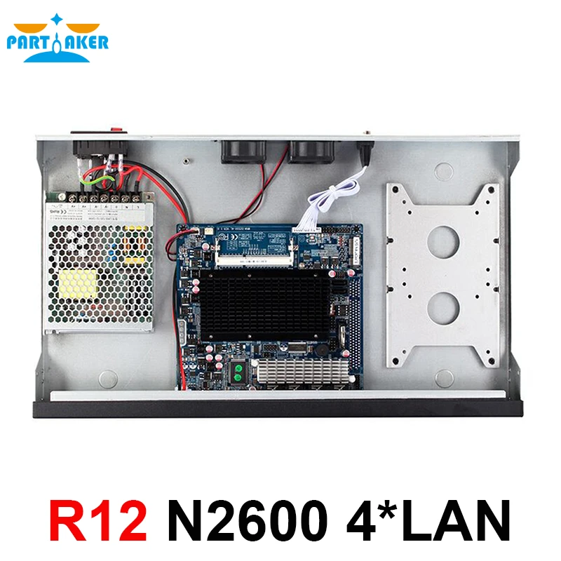 Причастником R12 Intel маршрутизатор appliance 1U корпус vpn сервер N2600 N2800 межсетевой экран