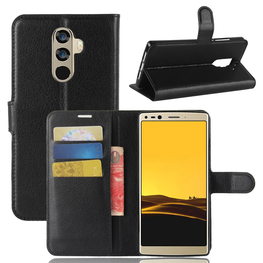 Роскошные Флип кожаный чехол Для Doogee Mix 2 крышка кошелек сумка подставку с