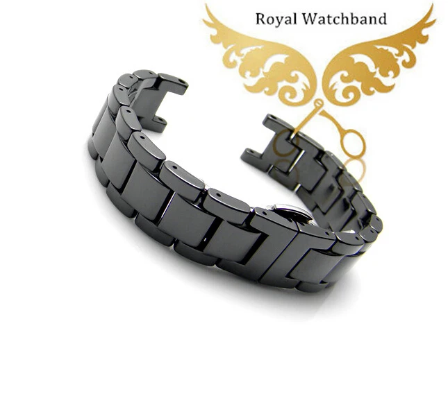 Ремешки для часов керамические черного цвета 20 мм | Наручные часы