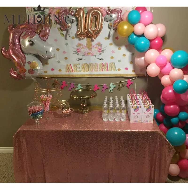MEIDDING розовый Стиль Единорог фестиваль вечерние украшения крещение Baby Shower