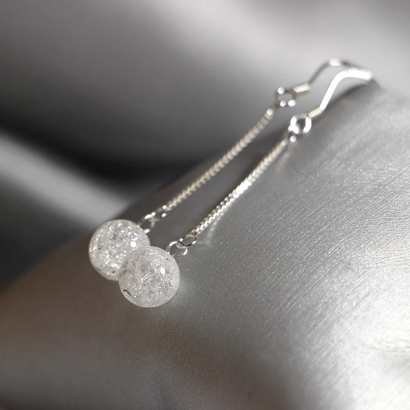 Женские серьги из стерлингового серебра простые бусины пробы | Украшения и