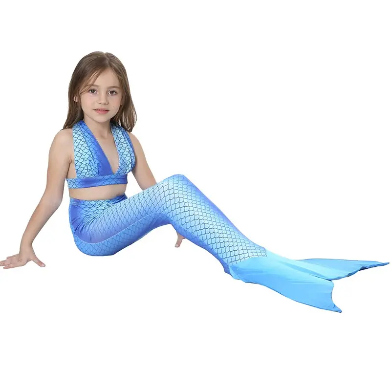 Купальник для девочек с хвостом Русалочки детский купальный костюм косплея