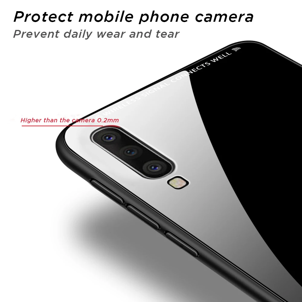 Закаленное Стекло чехол для samsung Galaxy A10 A20 A30 A40 A50 A70 S8 S9 S10 плюс S10e A20e Мягкий Силиконовый ТПУ Жесткий чехол-накладка с рисунком чехол Крышка