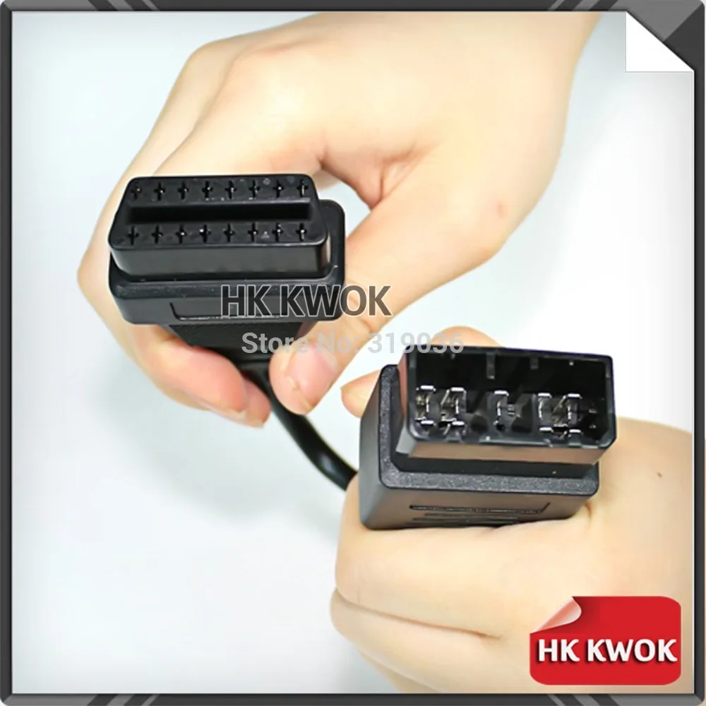 OBD 2 Автомобильный диагностический Соединительный адаптер кабель 9 Pin до 16 для