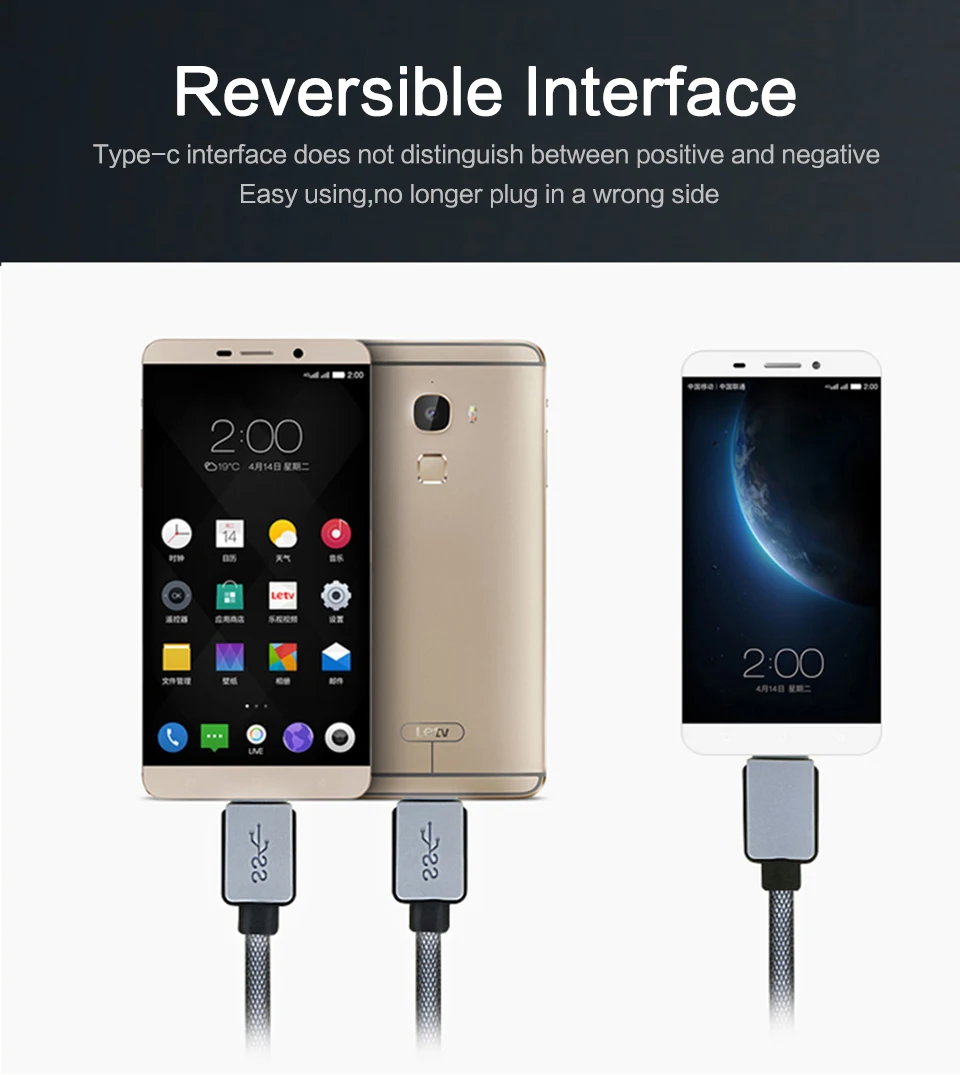 Высококачественный короткий кабель usb type-C 3,1 USB 1 м 1,5 м шнур для быстрой зарядки и передачи данных с оплеткой для samsung A40 A50 S10 lenovo Z6 Pro 5G Youth