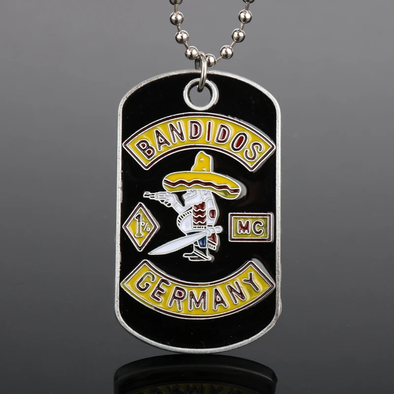 Germany Bandit Pendant Necklace Motorcycle Club With Beads Chain Biker Style Robber for Men Fans Gift-30 | Украшения и аксессуары