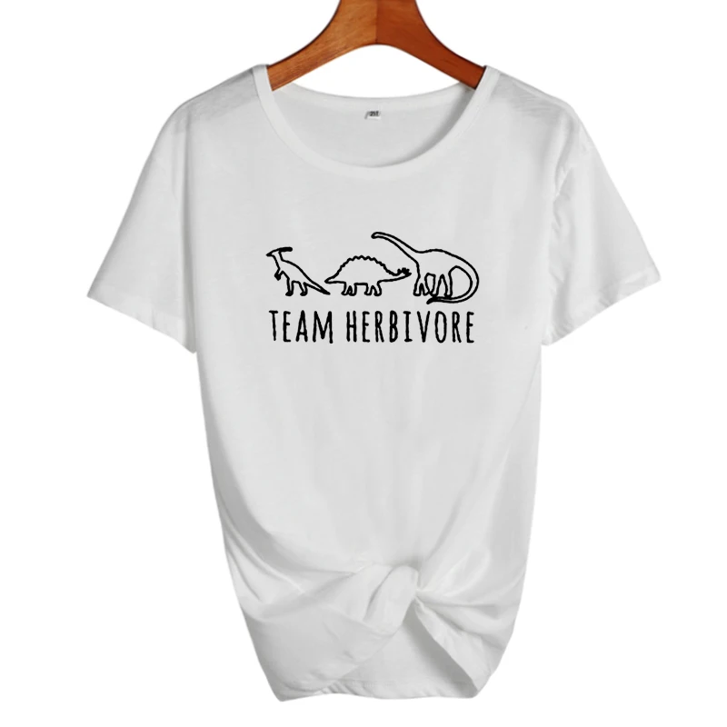 Командная Футболка "herbivore" Женская веганская Harajuku модная футболка Tumblr Femme Футболка с принтом вегетарианские милые Графические футболки для женщин