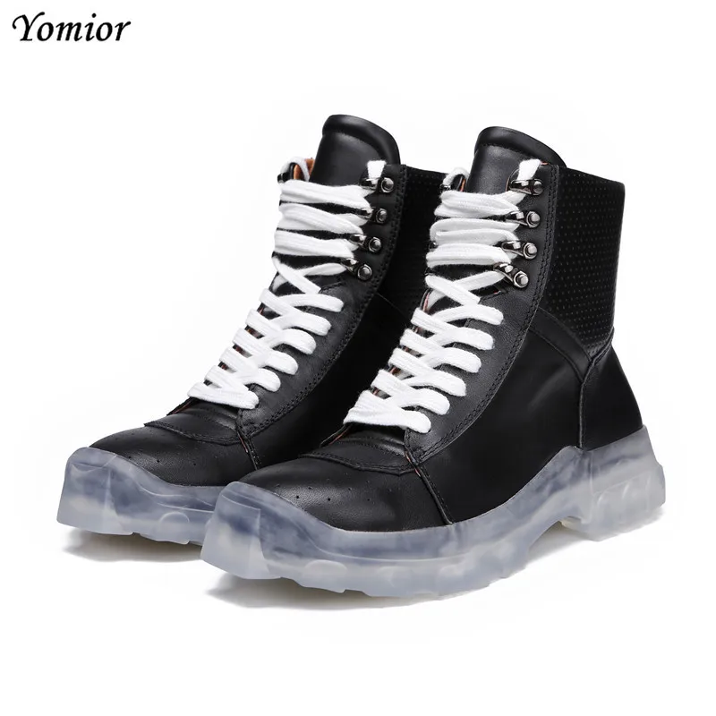 

Мужские ботильоны на шнуровке, из натуральной кожи