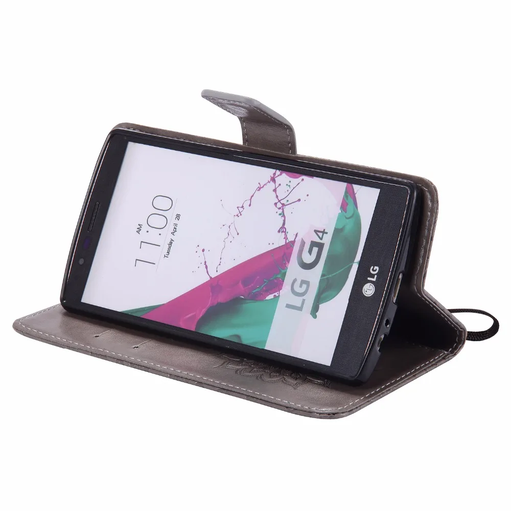 For Coque LG G4 LGG4 Leather Wallet Flip Case Printing Back Cover H815 H818 Cell Phone Silicon Protector Funda Capa |