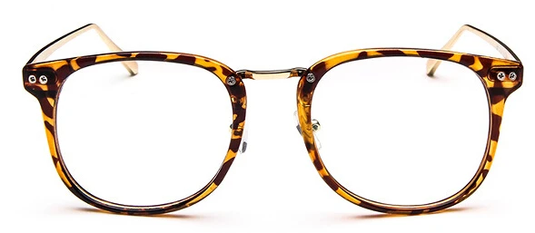 leopard Модные Винтажные хипстерские очки, брендовые дизайнерские ретро очки, оправа для мужчин и женщин, оптические очки, оправа для очков - Цвет оправы: leopard