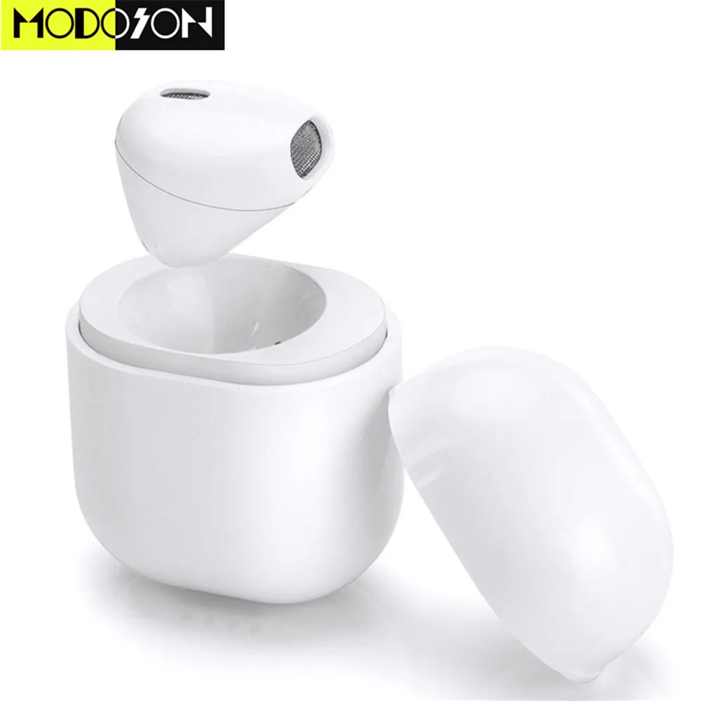 Modoson ip8 наушники-вкладыши TWS с Беспроводной Bluetooth гарнитура Портативный наушники мини стерео микрофон зарядное устройство для наушников коробка чехол для ПК телефона Pad