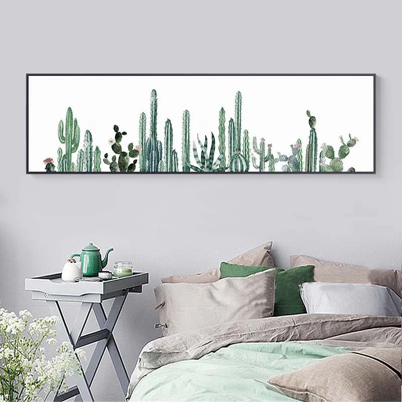 SURE LIFE Nordic Cactus Flower Poster Plant Canvas Printing Paintings Wall Art Pictures Bedroom Living Room Home Office Decor | Дом и сад