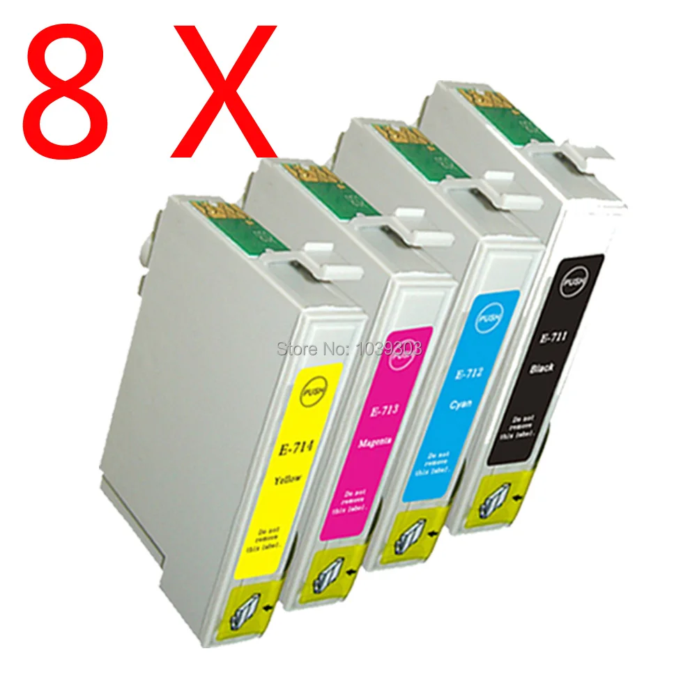 

8 PK Ink Cartridges Compatible for Epson stylus DX7000 DX7000F DX7400 DX7450 DX8400 DX8450 DX9400 DX9400 F Printer