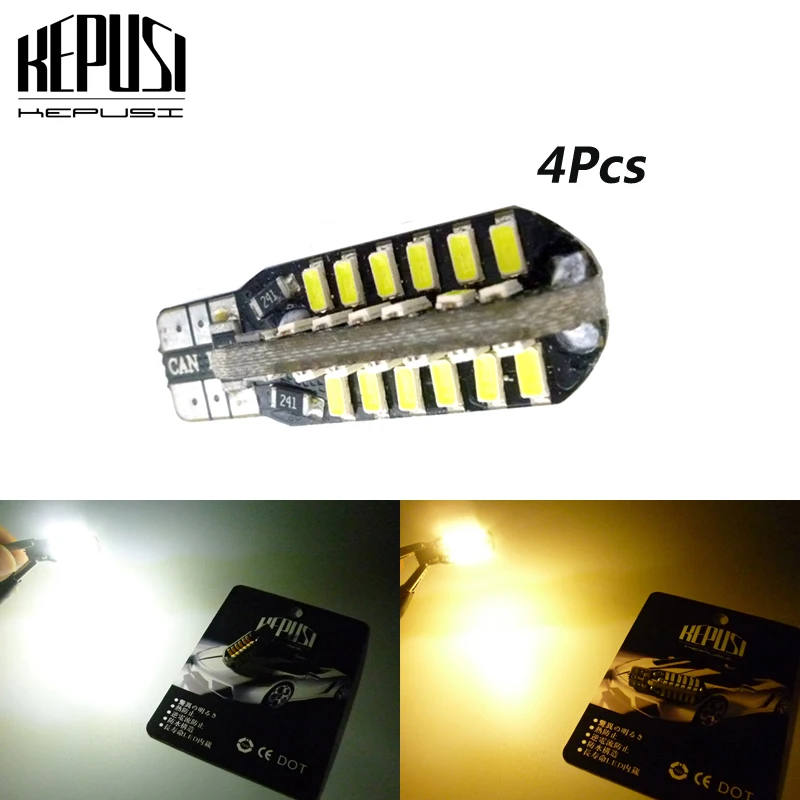 

4 Pcs T10 led canbus W5W T10 48smd 3014 led Canbus NO ERROR Car Auto Bulbs Light Parking Lamp light Reverse Lights DC 12V
