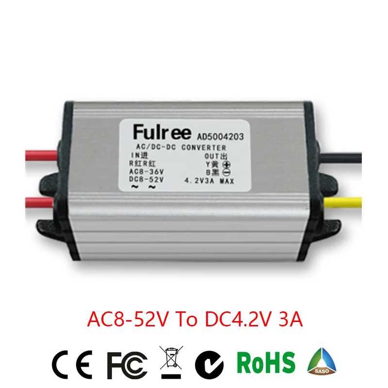 Преобразователь питания DC/DC понижающий 8-52 в к DC 4.2V3A водонепроницаемый модуль