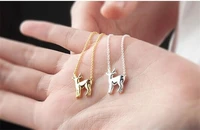 new simple antler christmas deer animal necklace reindeer horn stag cute bambi woodland fawn elk necklace lucky festival jewelry