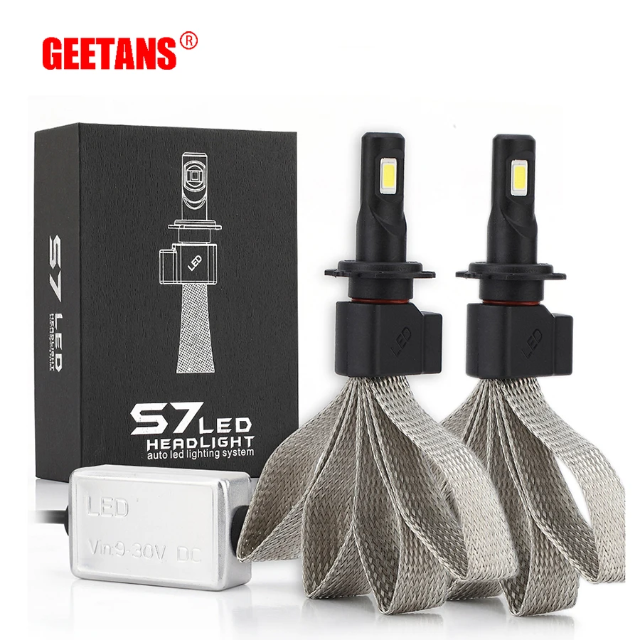 GEETANS H7 880/881/H27 H8/H9/H11 9005/HB3 H10 9006/HB4 H3 COB светодиодсветильник Автомобильная