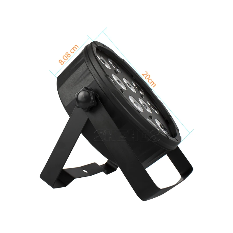 Новый светодиодный плоский светильник SHEHDS Par 12x12W RGBW 4 в 1 DMX512 сценический эффект