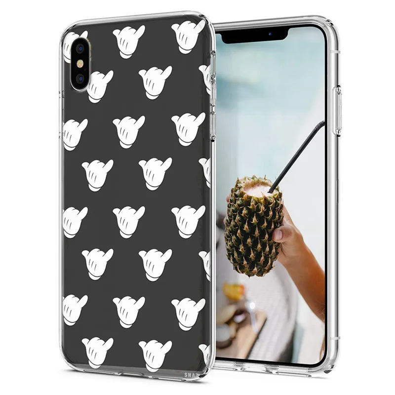 Мягкий чехол для телефона iPhone X XS XR чехлы TPU цветной милый панда павлин узор Fundas