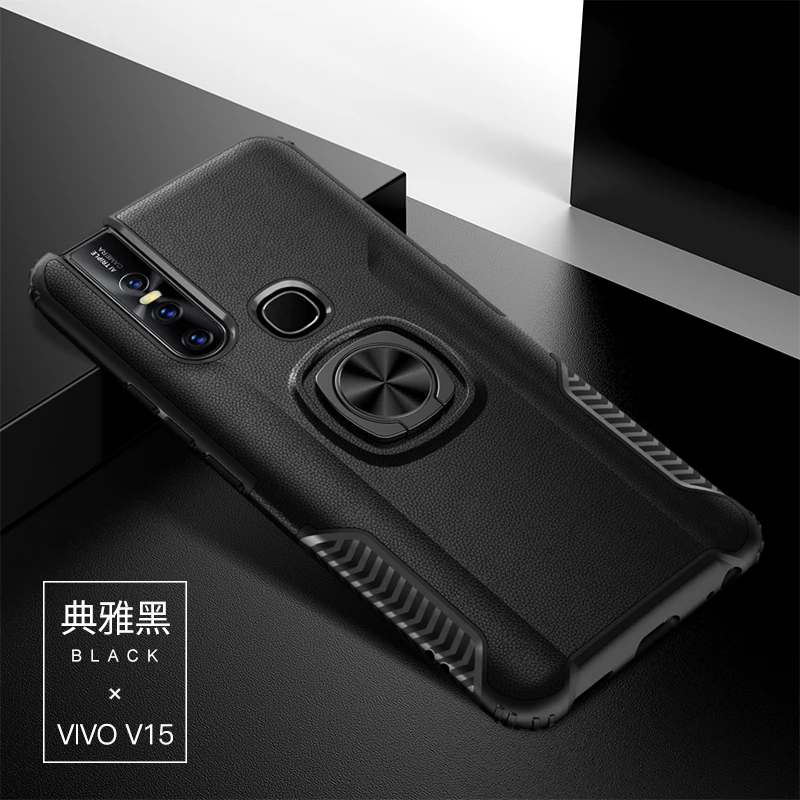 ДЛЯ vivo V15 Pro чехол Роскошный рыцарь Броня задняя крышка для vivo V15 Прочный Гибридный автомобильный держатель Кронштейн чехол для телефона(XS0418